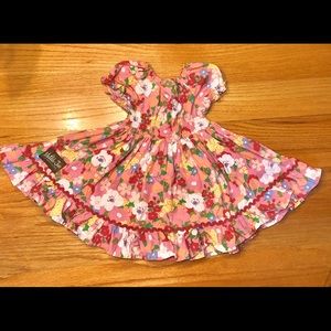 2/$25 Matilda Jane Pink Floral Dress/Tunic 18m-3t